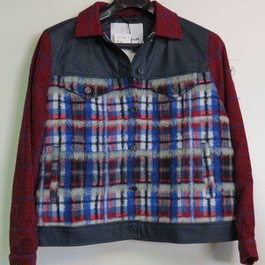 Desigual Tartan Fur Coat